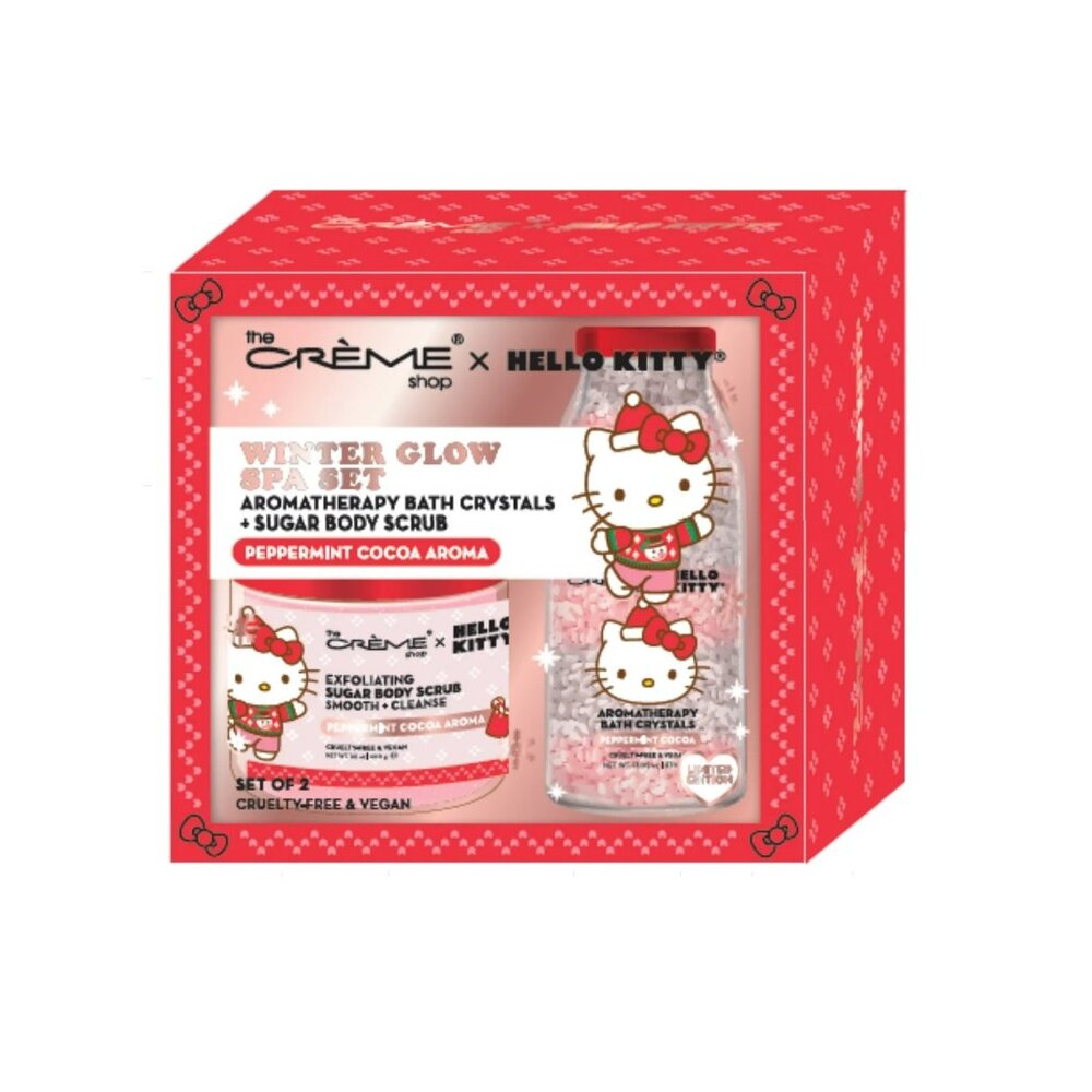 The Creme Shop x Hello Kitty Winter Glow Spa Set Bath Crystals & Body Scrub New - Picture 1 of 8